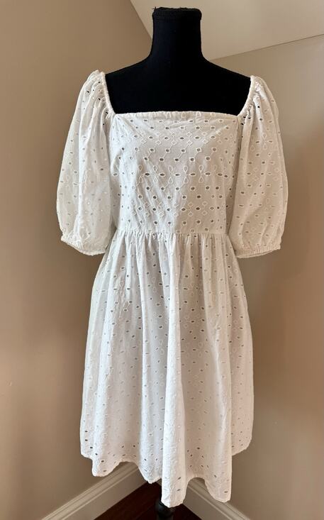 a new day Dresses & Skirts - White Eyelet Women’s Dress Size Medium